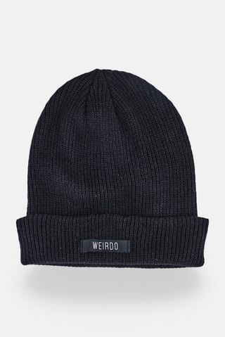 Women Knitted Beanie Hat, Black