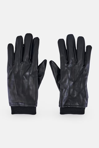 Men 1 Pair Plain Gloves, Black