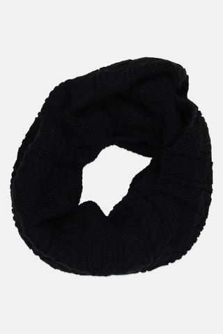 Men Knitted Scarf, Black