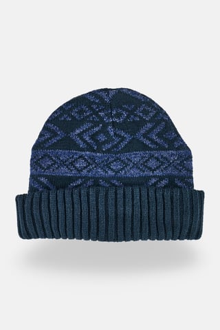 Men Textured Beanie, Multicolor
