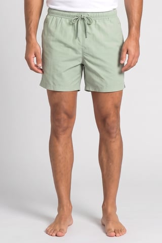Men Solid Print Board Shorts, Sage