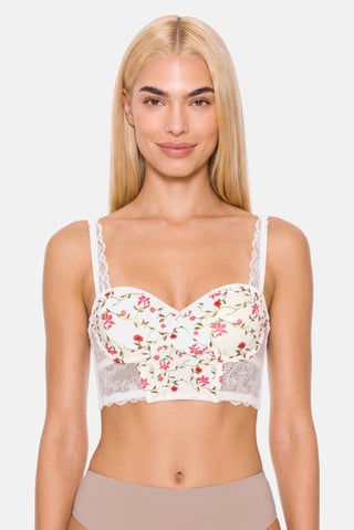 Women Floral Print Wired Padded Bra, Multicolor