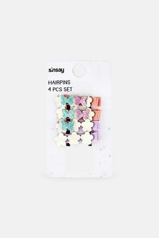 4 Pcs Butterfly Clips, Multicolor