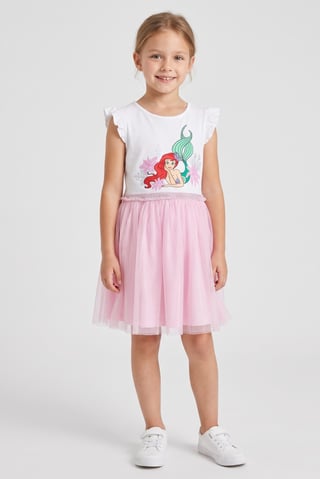 Disney Kids Girl Graphic Print Dress, Multicolor