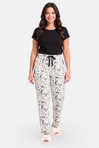 Women 2 Pieces Floral Print Top And Bottom Pajama Set, Multicolor