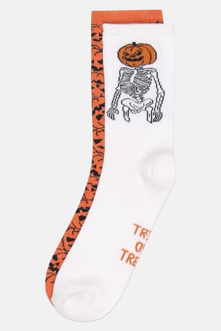 Women 2 Pair Allover Print Ankle Socks, Multicolor