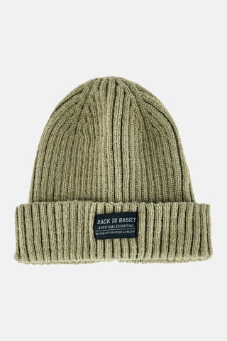 Men Knitted Beanie Hat, Sage Green