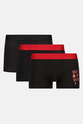 Men 2 Pieces Graphic Print Boxers, Black