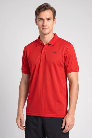 Men Sportswear Fit Short Sleeve Outdoor Polo Shirt, Red