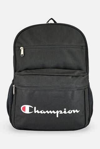 Men Brand Logo Backpack, Grey