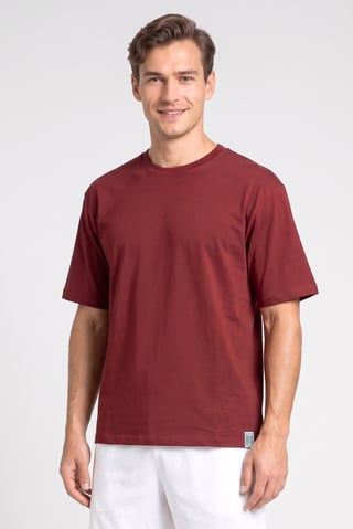 Men Sportswear Fit Short Sleeve Outdoor T-Shirt, Maroon