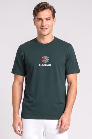 Men Sportswear Fit Short Sleeve Outdoor T-Shirt, Dark Green