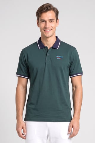 Men Sportswear Fit Short Sleeve Outdoor Polo Shirt, Dark Green