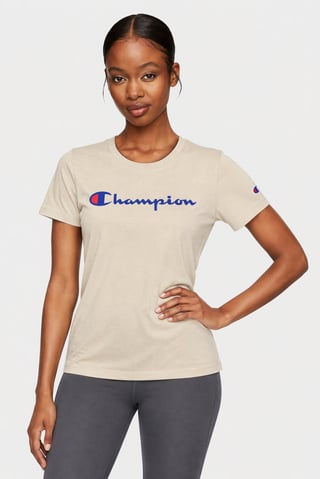 Women Sportswear Fit Short Sleeve Outdoor T-Shirt, Beige