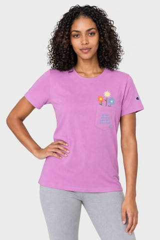 Women Sportswear Fit Short Sleeve Outdoor T-Shirt, Purple