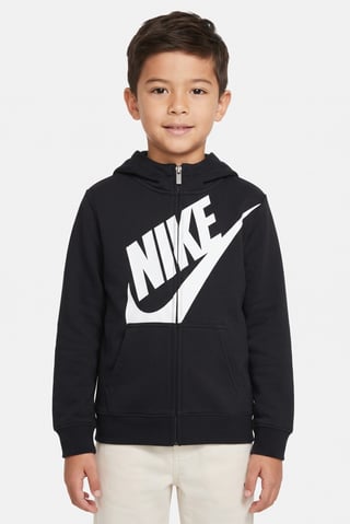 Kids Boy Sportswear Fit Long Sleeve Outdoor Hoodie, Black