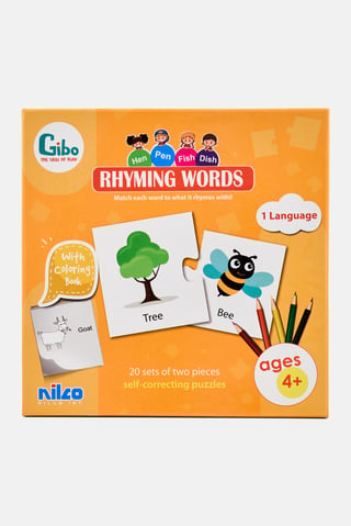 40 Pieces Educational Cards Rhyming Words