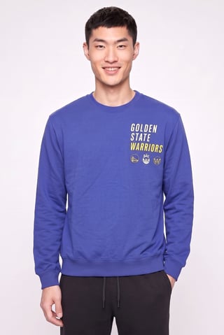 Men Sportswear Fit Long Sleeve Outdoor Sweatshirt, Blue