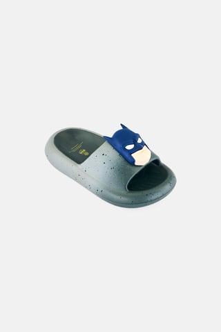 Toddlers Boy Batman Slip On Slides, Grey