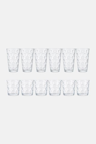 12 Pieces Drinkware Set, Transparent