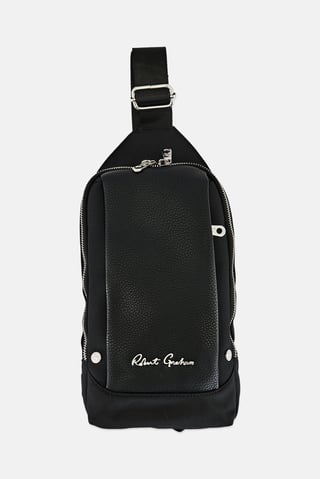 Men Brand Logo Fanny Pack, Black