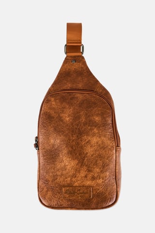 Men Brand Logo Fanny Pack, Brown