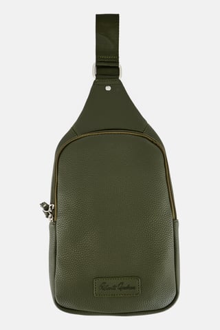 Men Brand Logo Fanny Pack, Olive