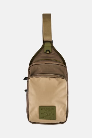 Men Brand Logo Cross Body Bag, Multicolor