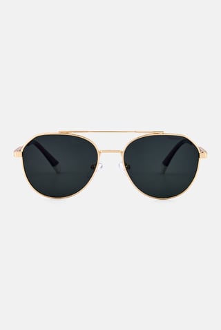 Men PLD 4119 S X Aviator Sunglasses, Gold