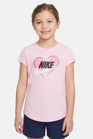 Toddlers Girl Brand Logo Short Sleeve Top, Pink