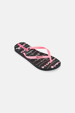 Women Printed Slipper, Black