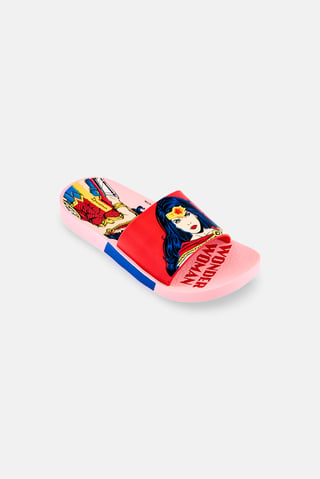Kids Girl Liga Da Justica Slip On Slippers, Multicolor