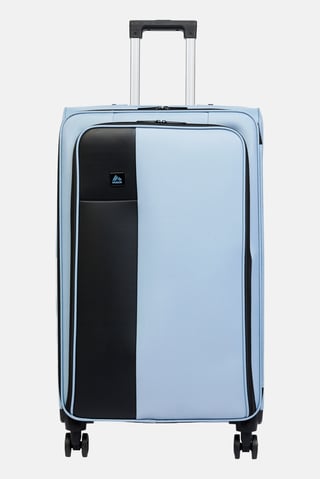 20 Inch Wheel Spinner Soft Side Luggage, Light Blue