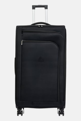 34 Inches Softshell Tokyo Check In Spinner Luggage, Black