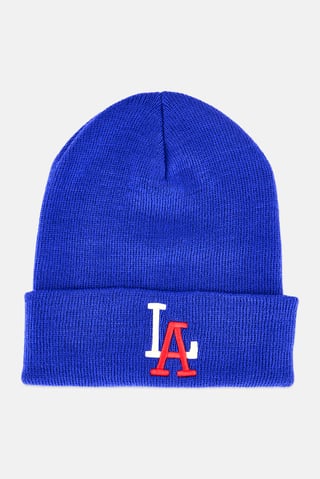Men Embroidered Beanie Hat, Blue