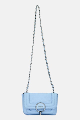 Women Brand Logo Cross Body Bag, Light Blue