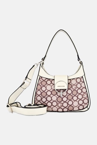 Women Brand Logo Shoulder Bag, Multicolor