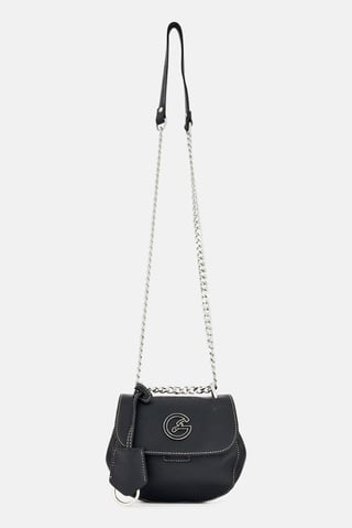Women Brand Logo Cross Body Bag, Black