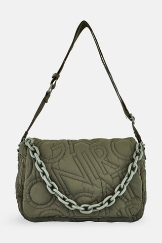 Women Quilted Cross Body Bag, Olive
