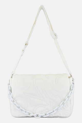 Women Quilted Cross Body Bag, White