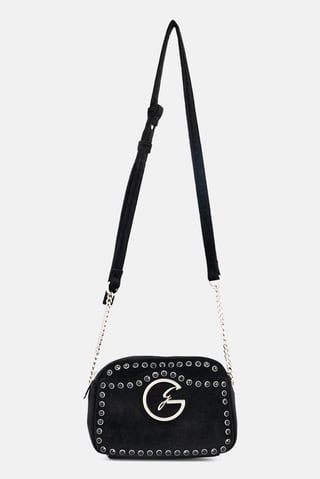 Women Brand Logo Cross Body Bag, Black