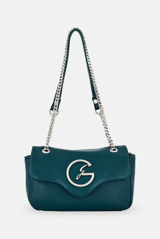 Women Brand Logo Cross Body Bag, Dark Green