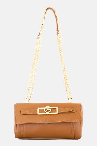 Women Brand Logo Cross Body Bag, Brown