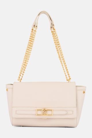 Women Brand Logo Shoulder Bag, Blush
