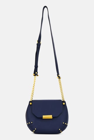 Women Brand Logo Cross Body Bag, Navy