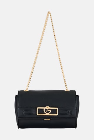 Women Brand Logo Cross Body Bag, Black