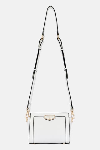 Women Brand Logo Crossbody Bag, White