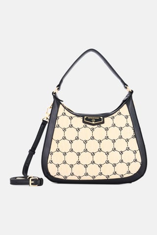 Women Brand Logo Shoulder Bag, Multicolor