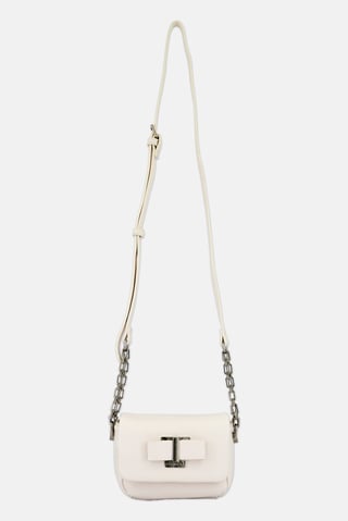Women Brand Logo Mini Cross Body Bag, White