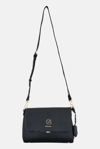 Women Brand Logo Cross Body Bag, Black